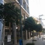 Reforma de fachada realizada com diversos equipamento de segurança em conjunto, como em outras reformas de fachada realizadas por nossas equipes no centro do Rio.